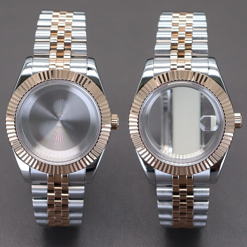 36mm/40mm Log Watch Case+Jubilee Bracelet For Seiko nh35nh38 Miyota8215 Movement
