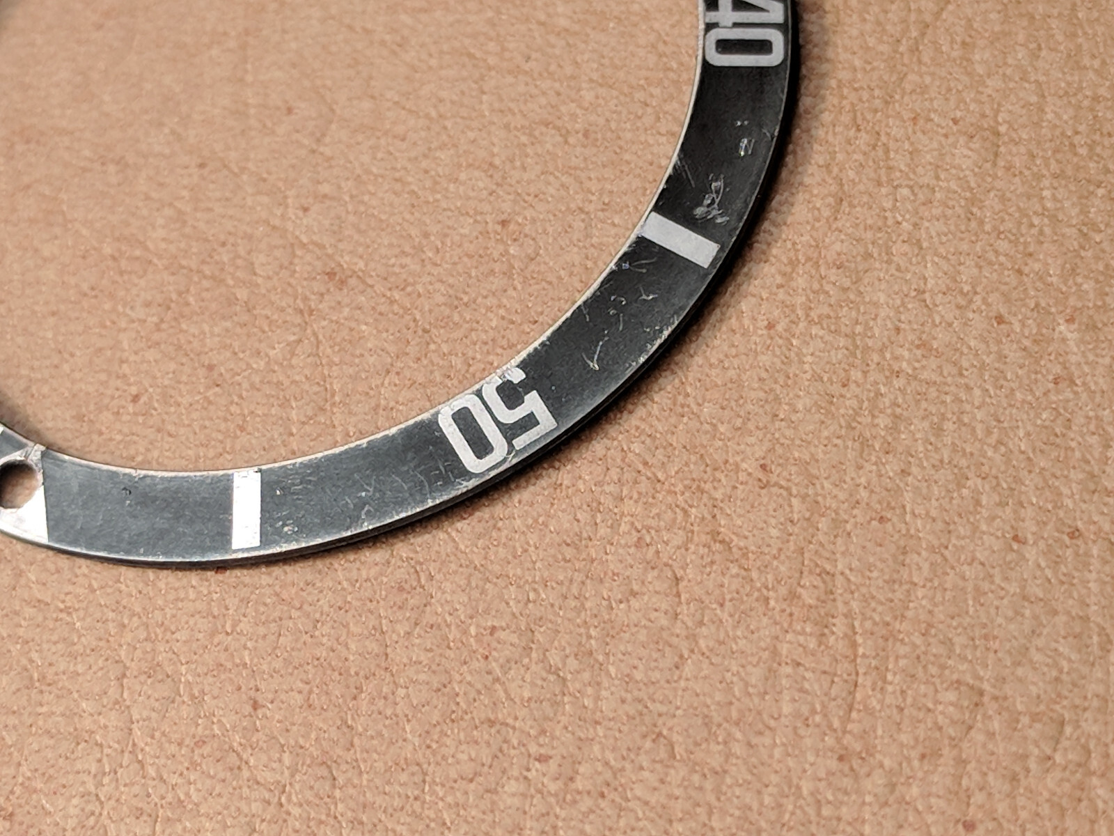 AFTERMARKET DAMAGED Faded Long 5 Bezel Insert For Rolex MF 5513 ***READ BELOW***