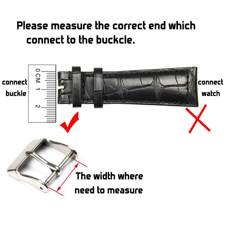 Stainless Steel Watch Strap Buckle 16mm 18 20mm 22 24mm Brushed Band Metal Clasp