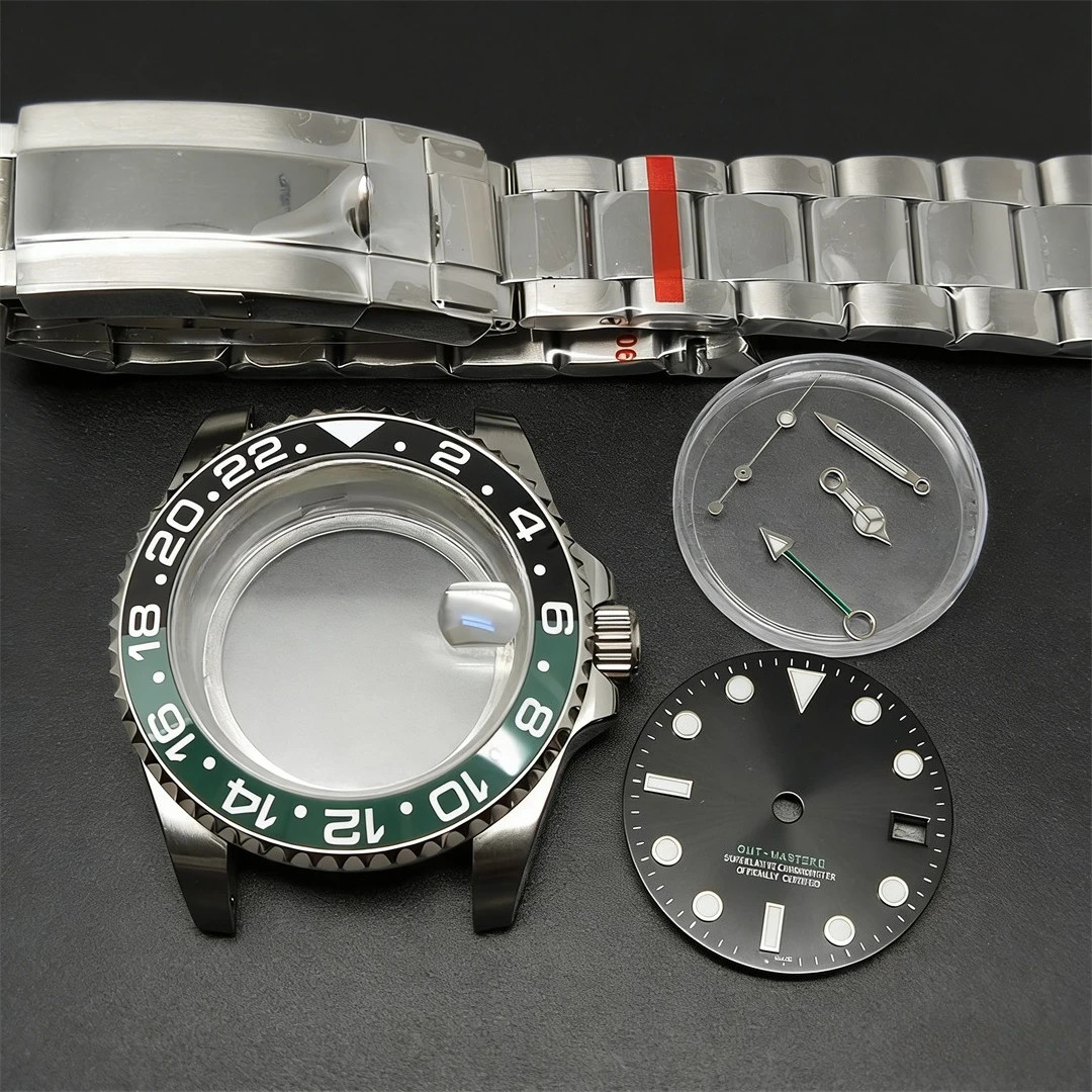 40mm Watch Case Set Sapphire Crystal 28.5mm Dial for NH35 NH34 Movement