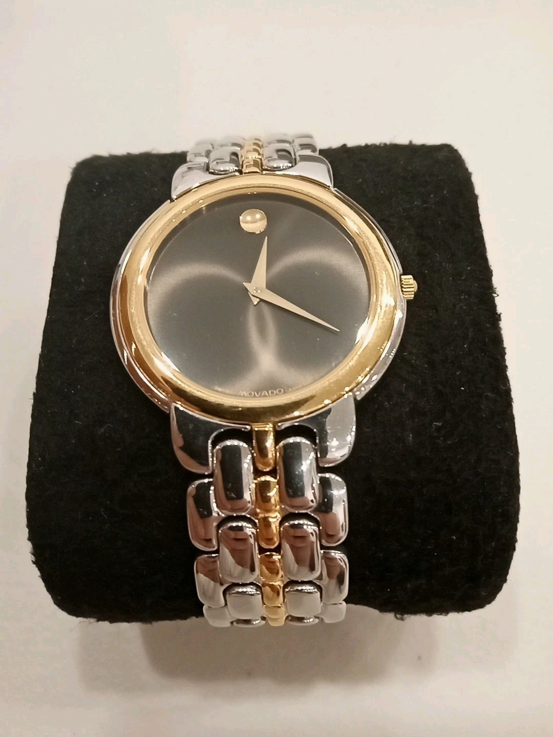 Swiss [N. MINT] Movado Men’s Two Tone Watch New Battery 81.A2.873.1