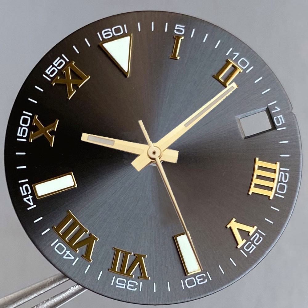 29mm Retro Watch Dial Date Roman Marks Fit NH35 Miyota8215 DG2813 ETA2824 PT5000