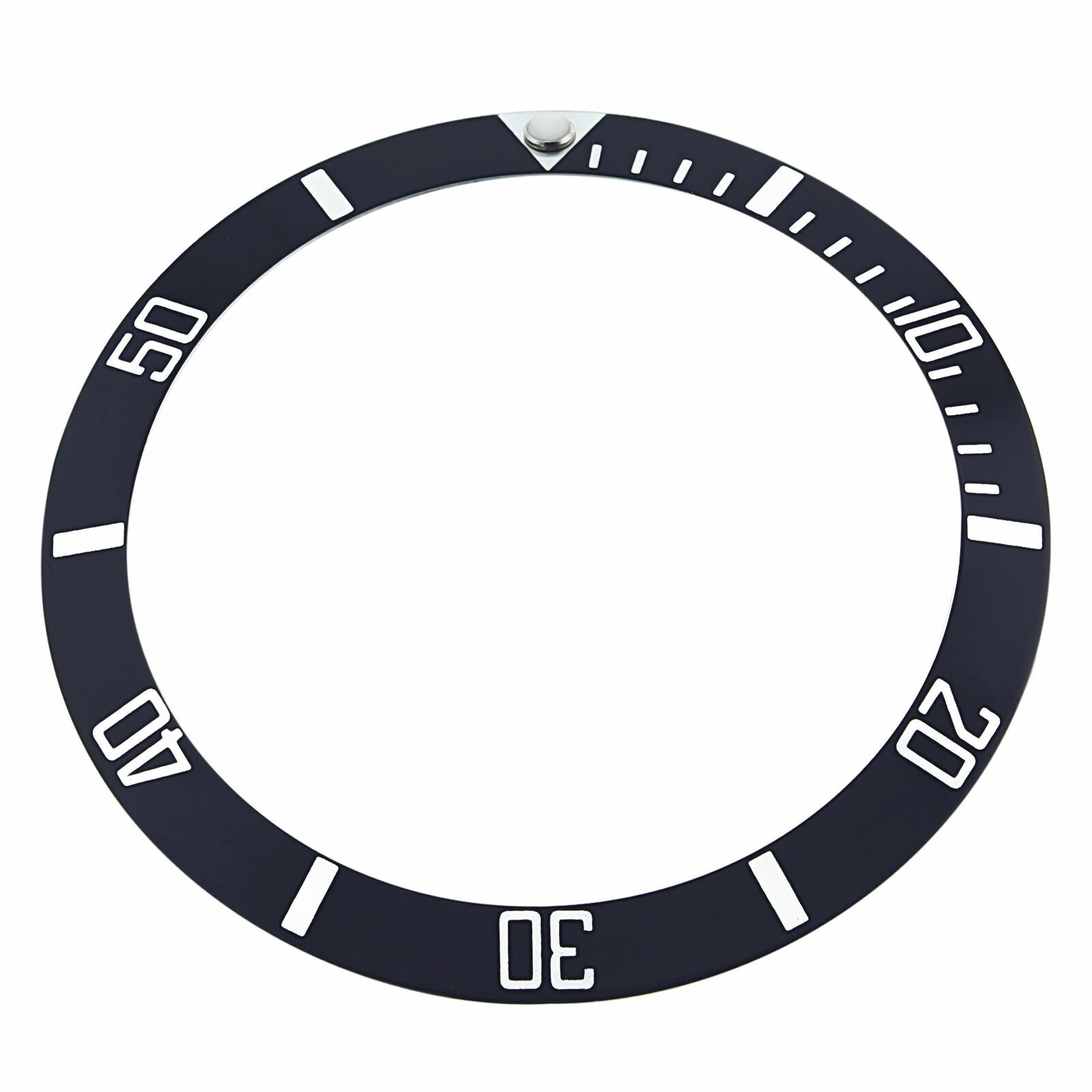 BEZEL INSERT FOR OMEGA SEAMASTER 120 REF:166.027 WATCH 37MM X 30MM BLACK SILVER