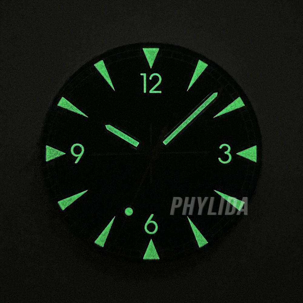 33.2mm Silver Sterile Watch Dial with Brushed Rail and Hands for NH38 NH35