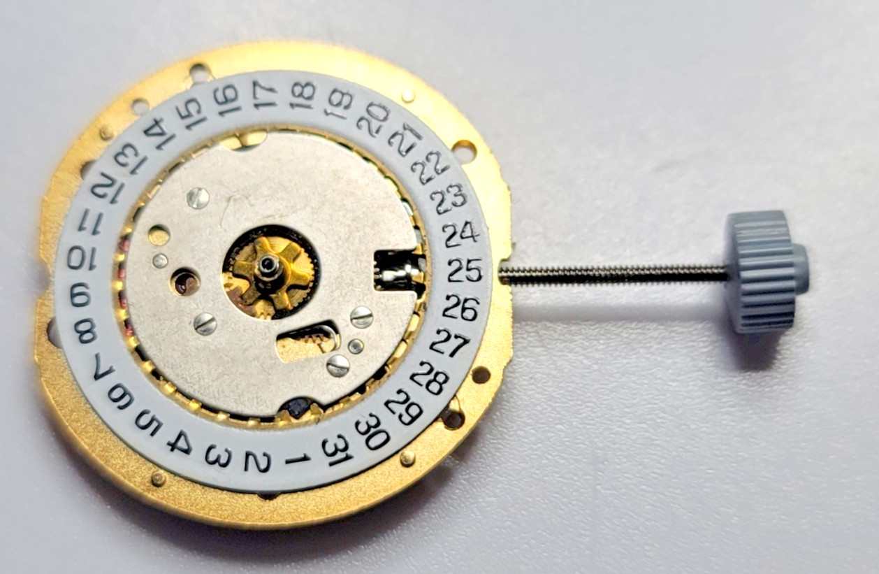Ronda 785 Swiss Quartz Movement w/ Stem & Crown Date Caliber Parts – F21