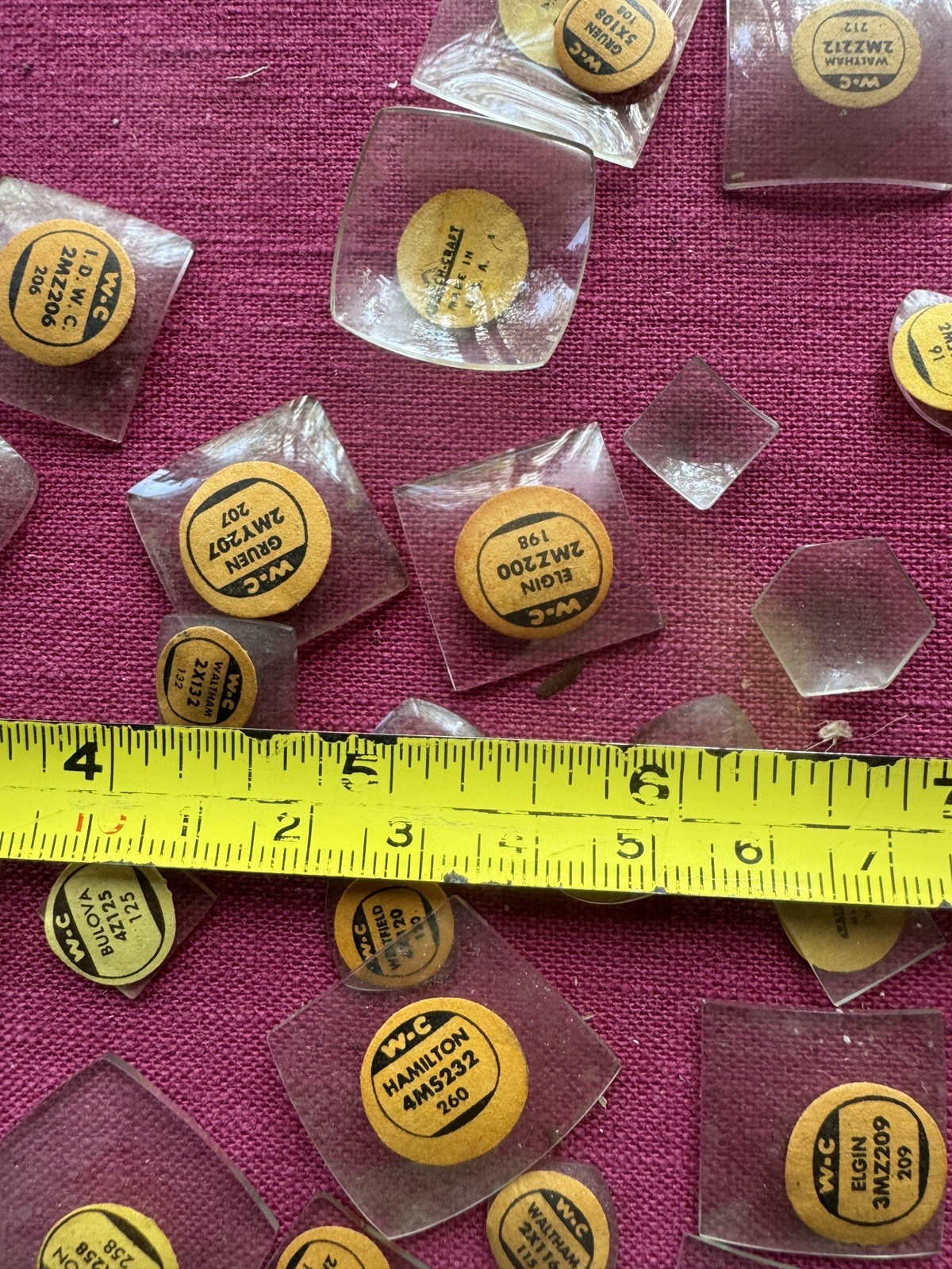 100 Vintage Glass Watch Face Crystals Crafts Repair Elgin Bulova Gruen Make Art