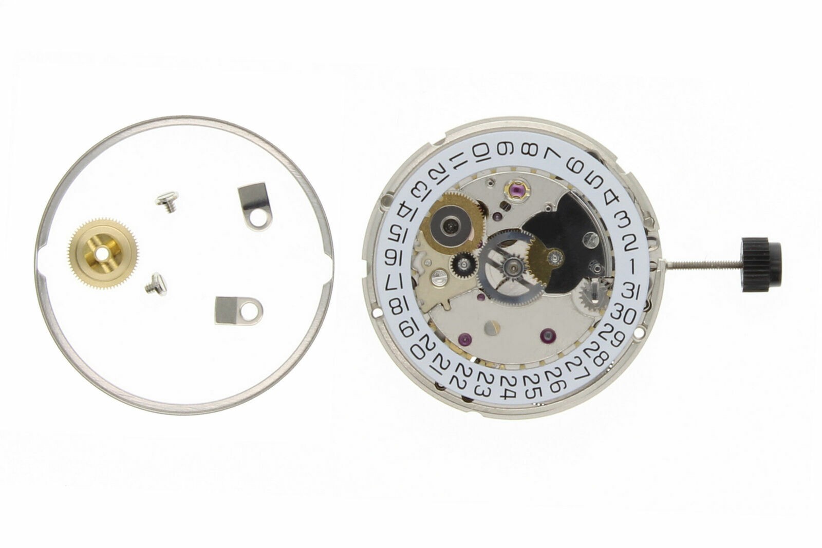 GENUINE ETA 2824-2 NEW WATCH MOVEMENT 25 JEWEL DATE 3 AUTO NICKEL SWISS MADE