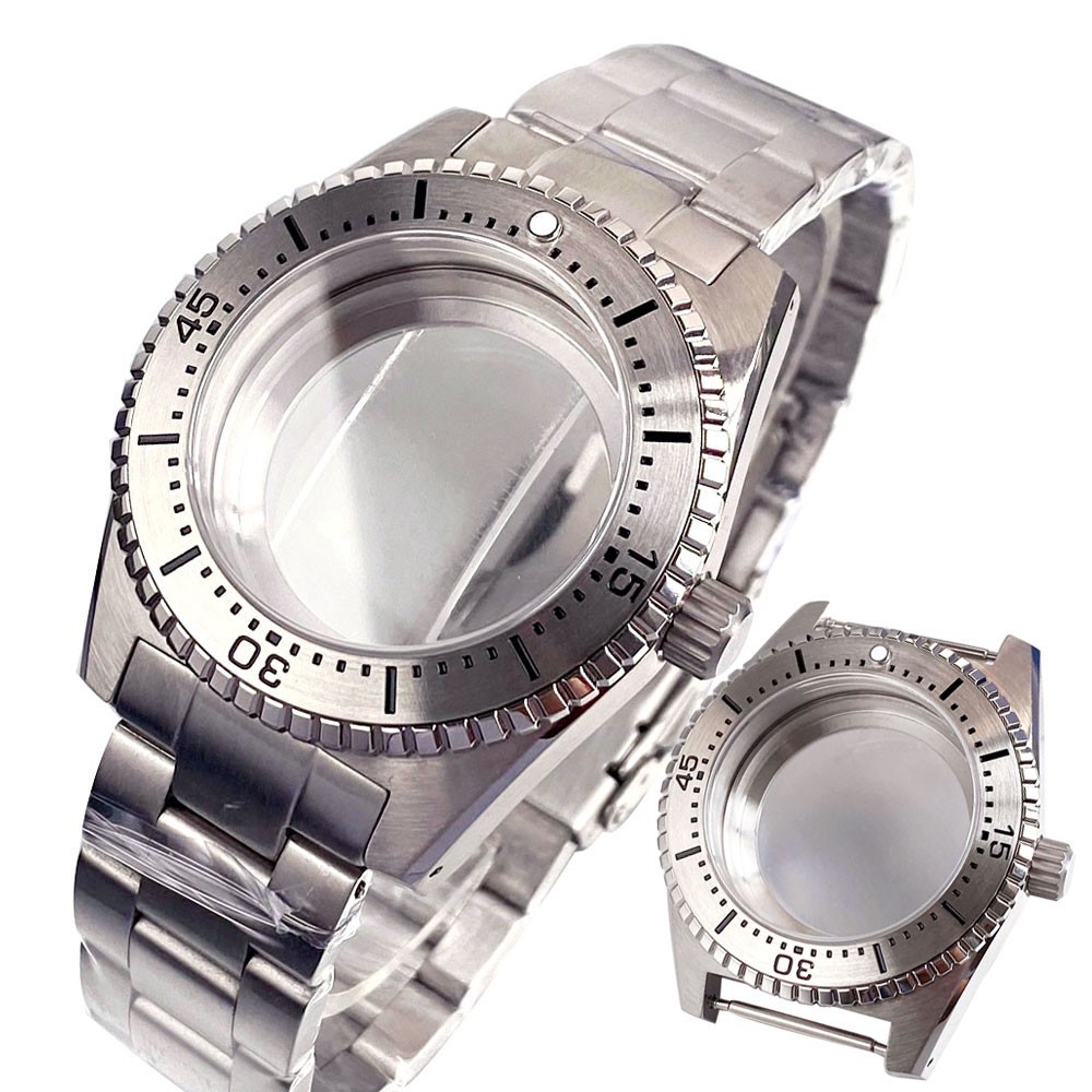 40mm Stainless Steel 20ATM Watch Case Sapphire Glass Fit NH35 ETA2824 Movement