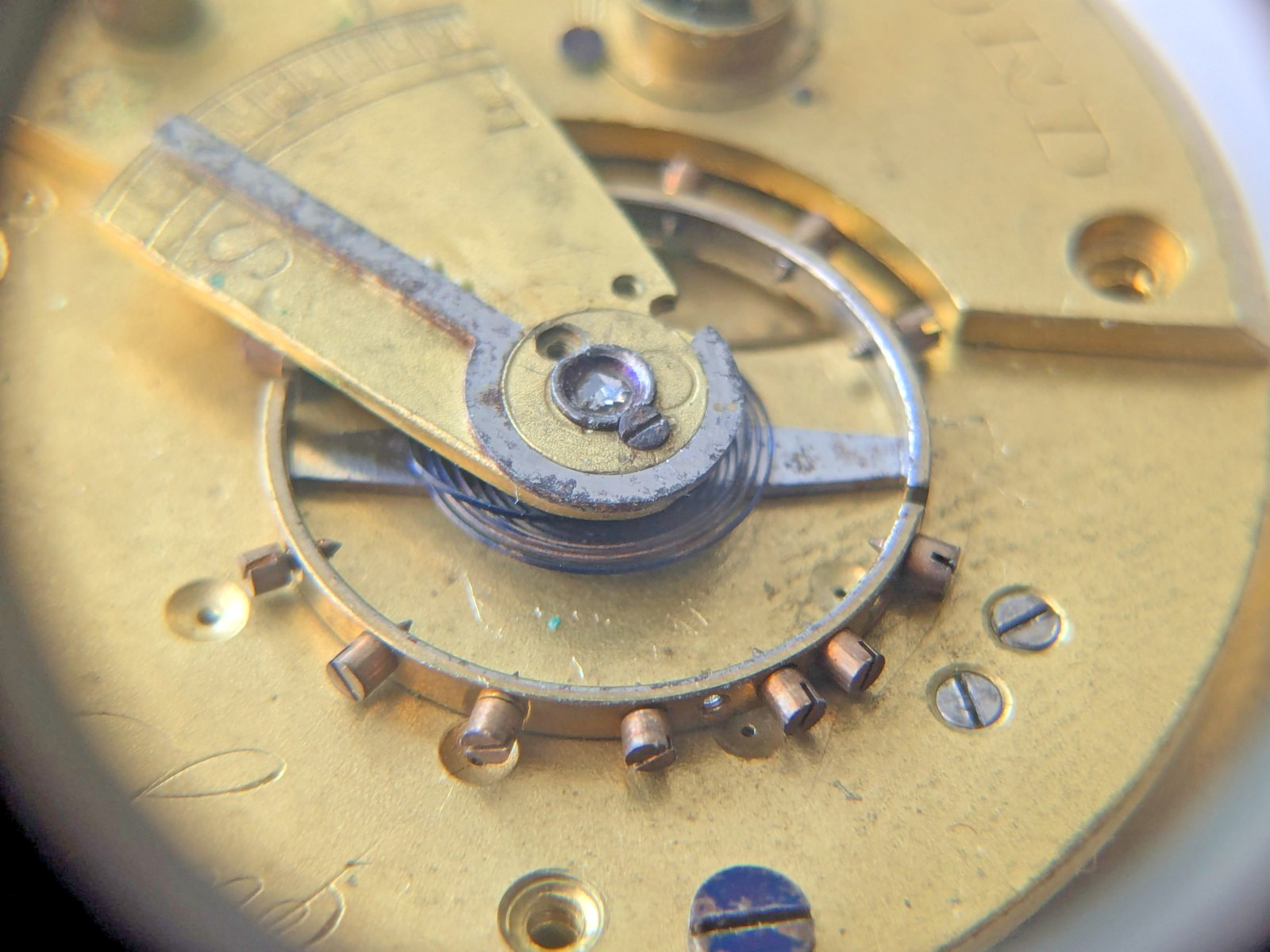 Antique Fattorini Bradford Pocket Watch Movement Errington Factory Under Dial 26