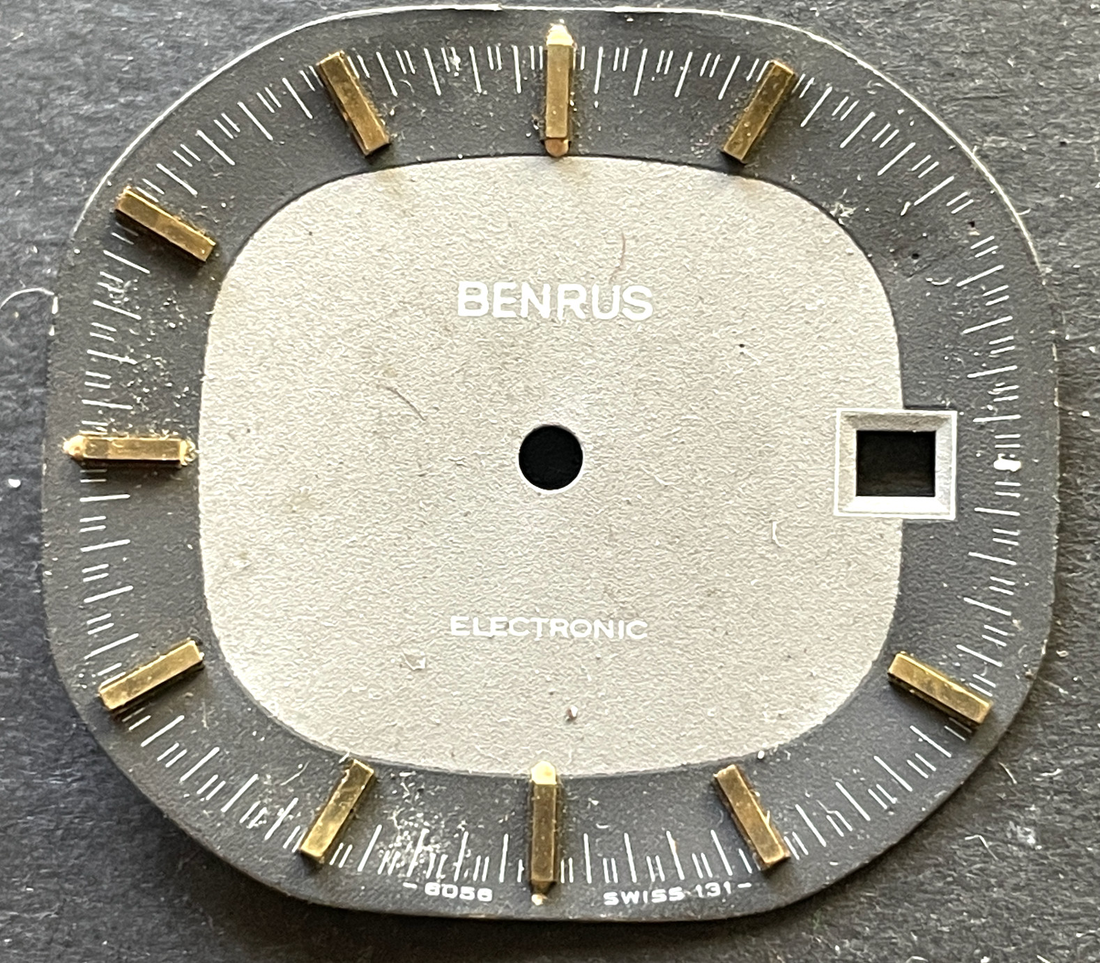 Retro Benrus Electronic 6056 131 Men’s Watch Dial 31.6mm Swiss
