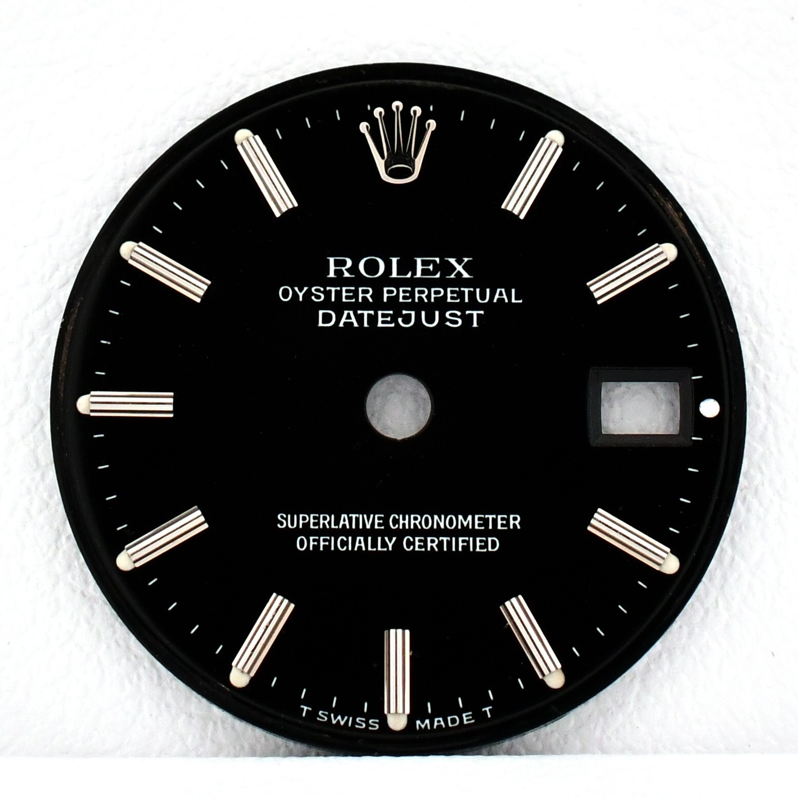 Rolex Genuine Factory 69174 69240 DateJust Black White Gold Index Dial Part