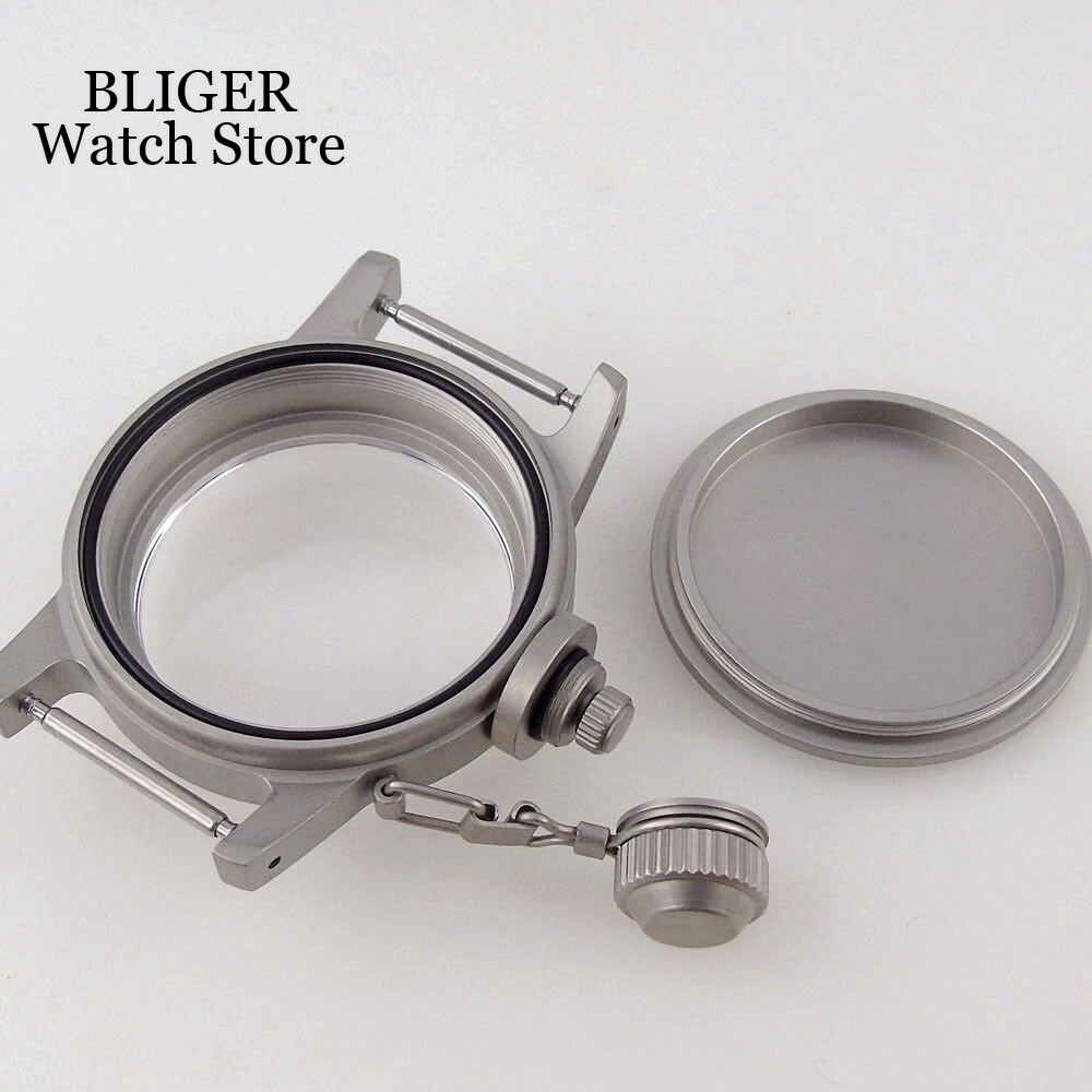 36mm Black Silver 200M Dive Watch Case Domed Sapphire Fit NH35 NH36 ETA2824 PT