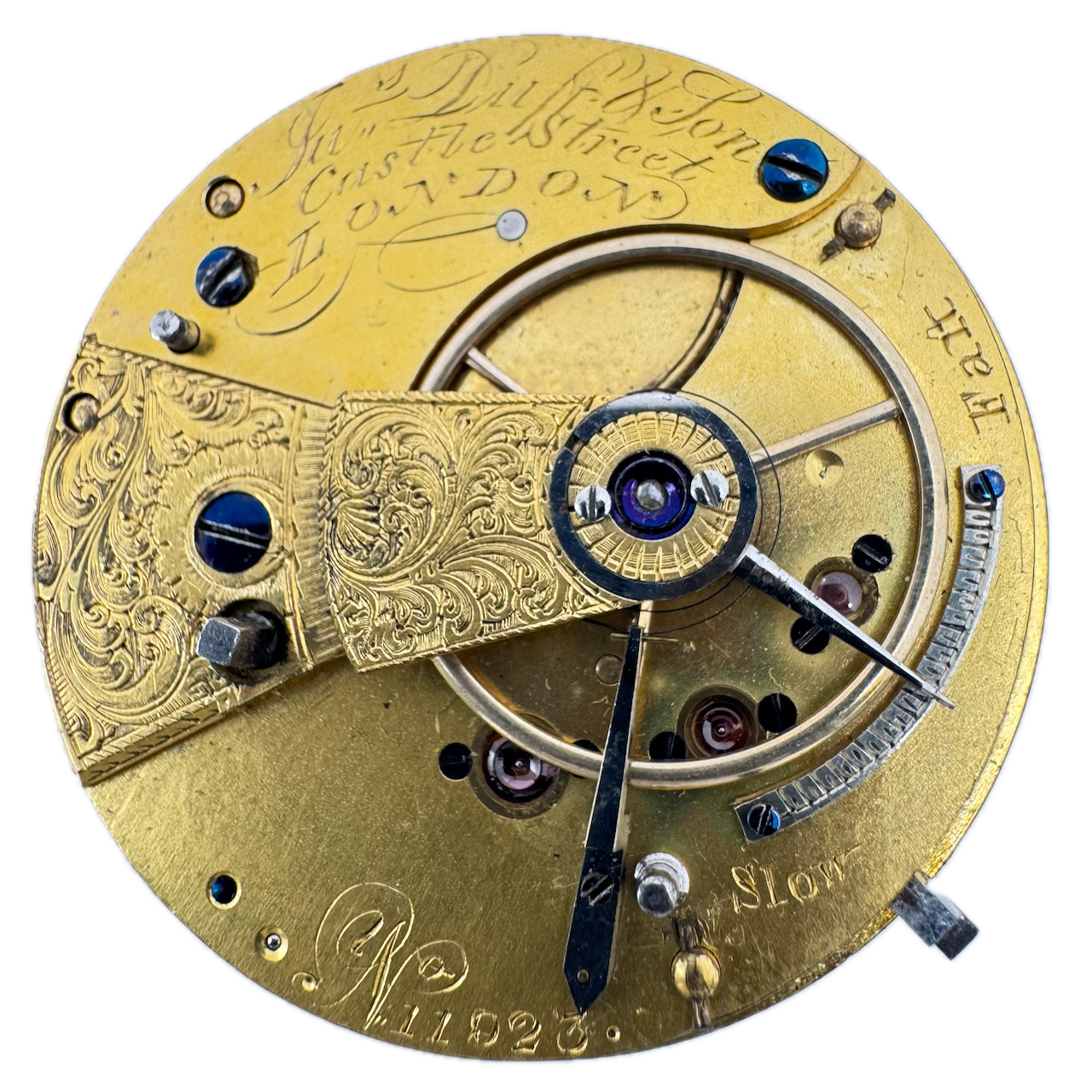 Antique 42mm James Duff & Son Castle Street Key Wind Fusee Pocket Watch Movement