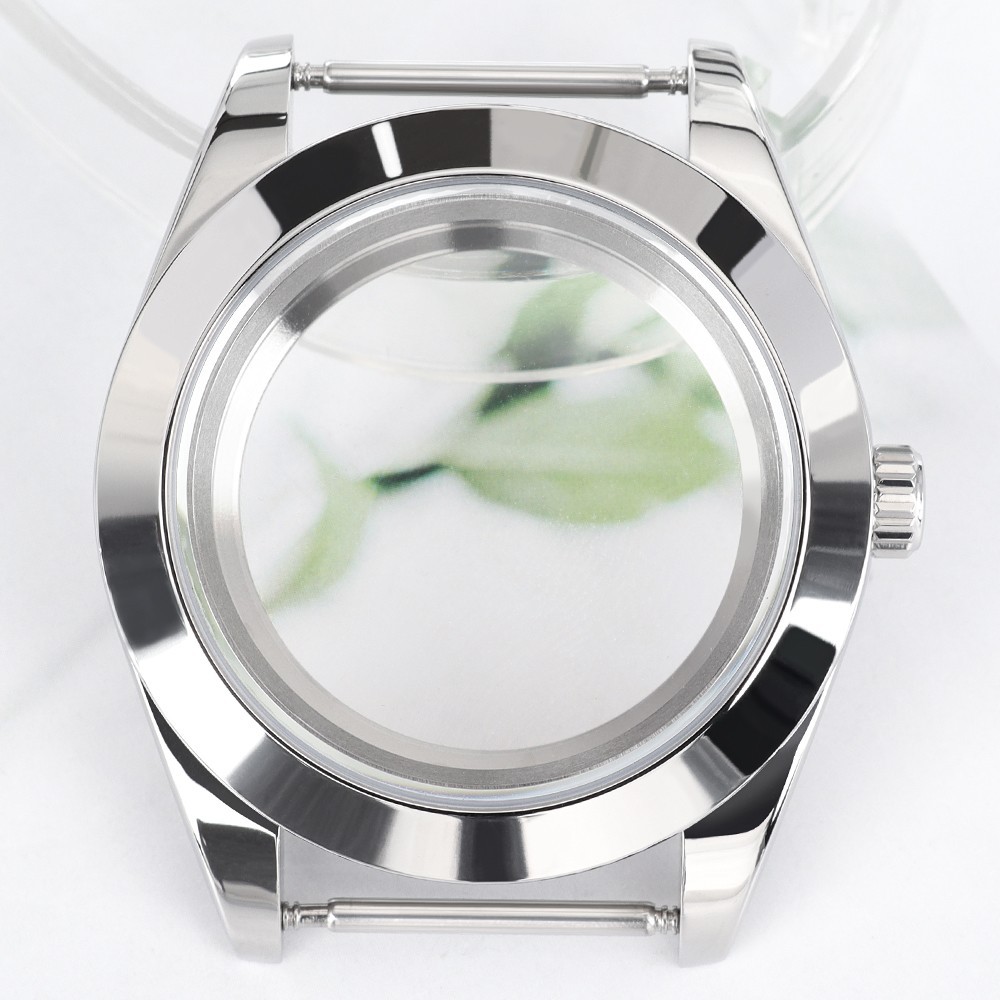 FEIYASHI 39mm Diver Watch Case Retro Silver Oyster Style For Seiko NH35 Movement