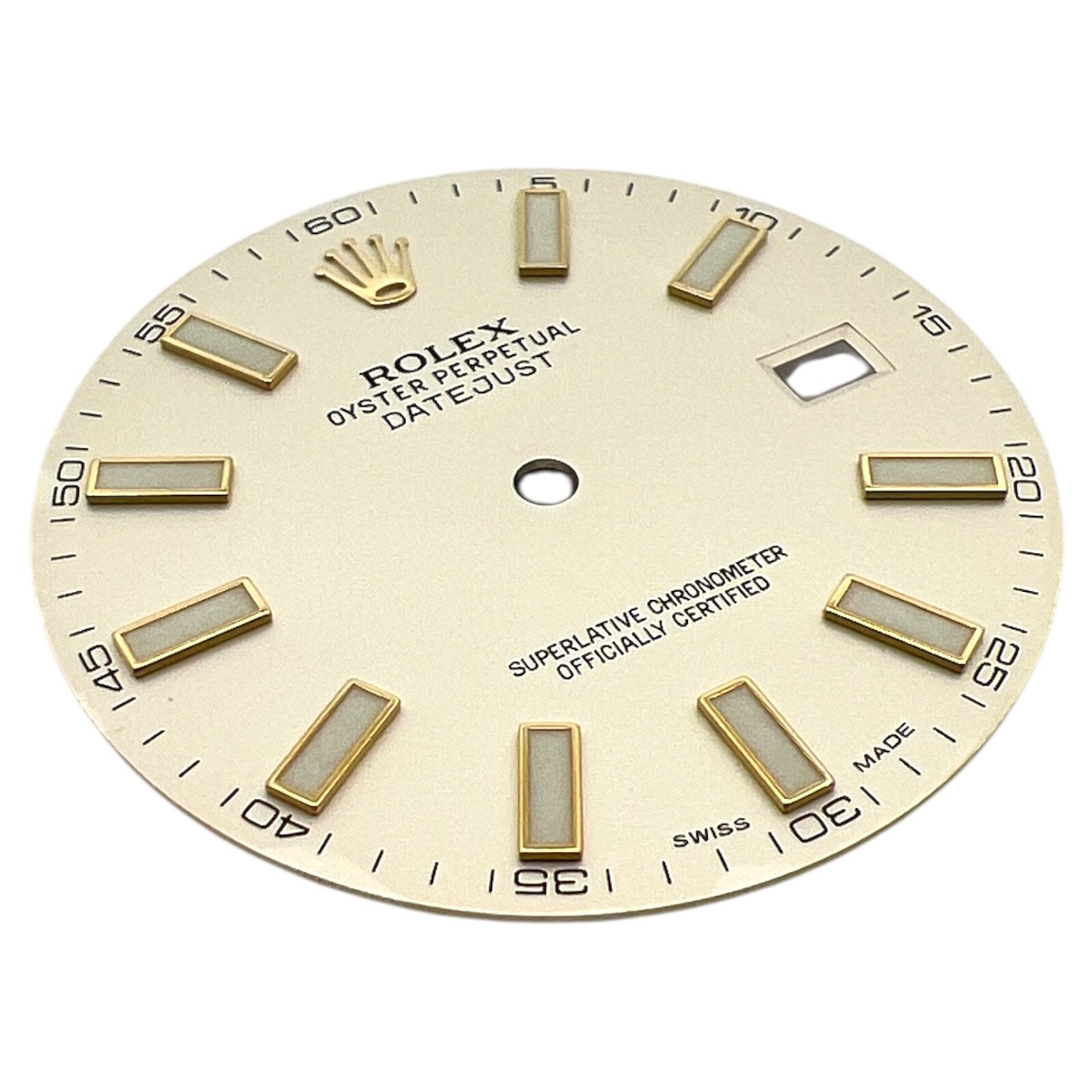 Genuine Rolex Oyster Perpetual Datejust 41mm Dial Cream & White Gold 116333