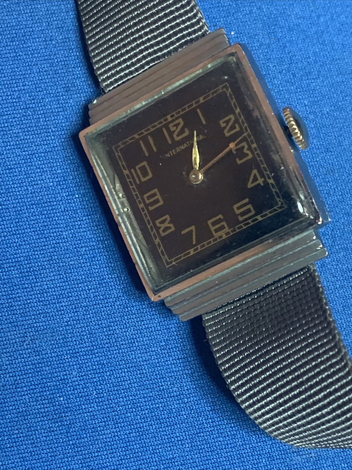 Vintage IWC International Watch Co 17J Manual Wind Movement Re-cased Running