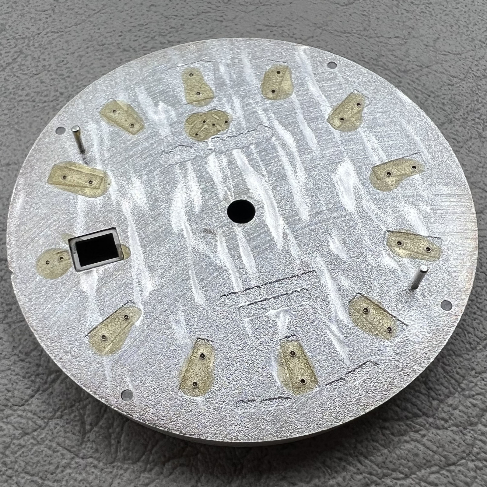 White GS 33.3mm No Lume Modified Waved Watch Dial for Movement NH35