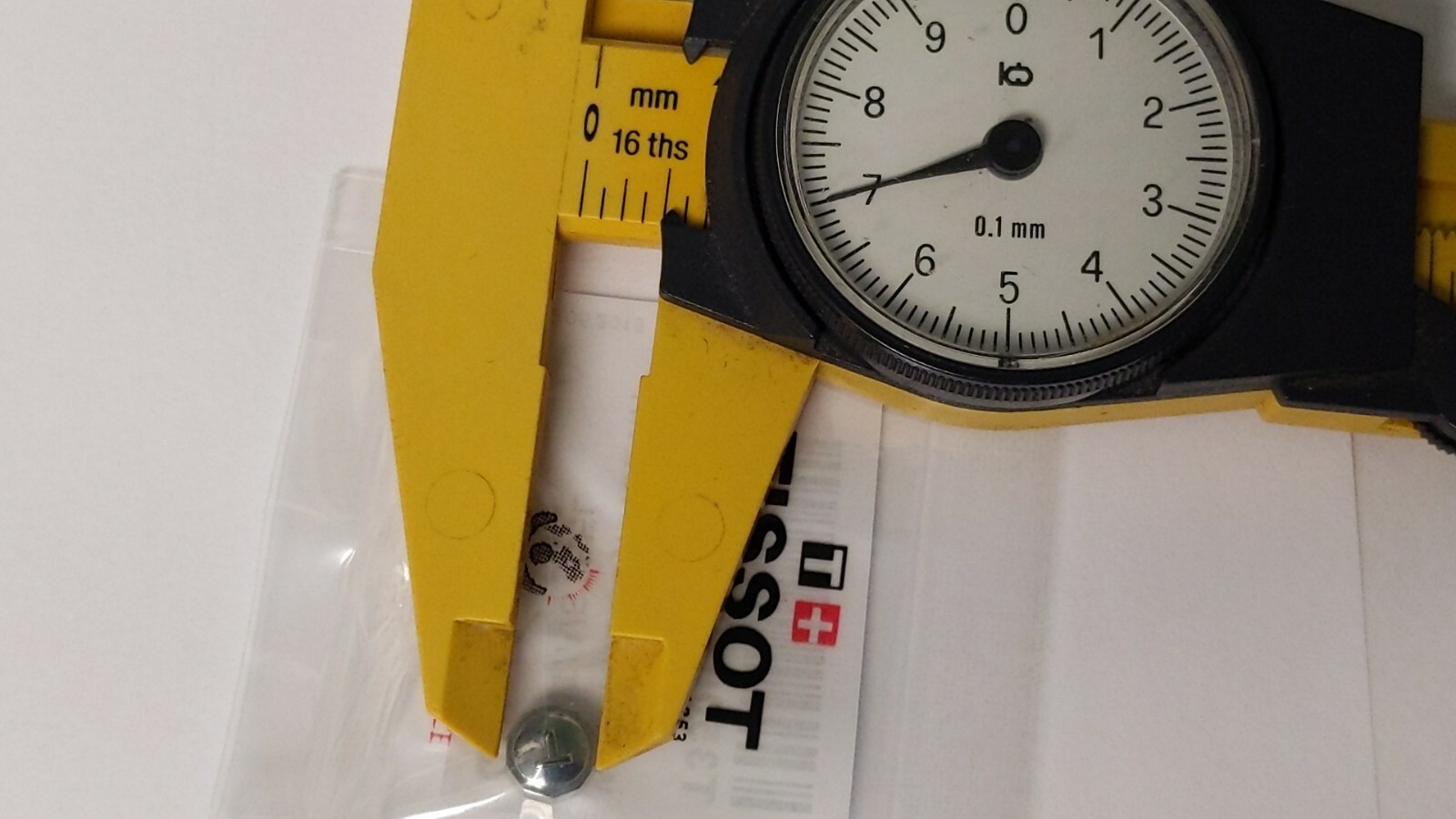Genuine Tissot CROWN S/S T350020922 WHITE water TUD5 NEW/SEALED approx 6.8mm dia