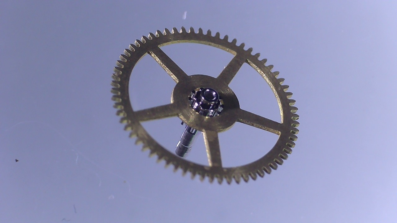 Bulova 11AFC Center Wheel Pinion Sweep Second Wheel, Gold Steel Brass