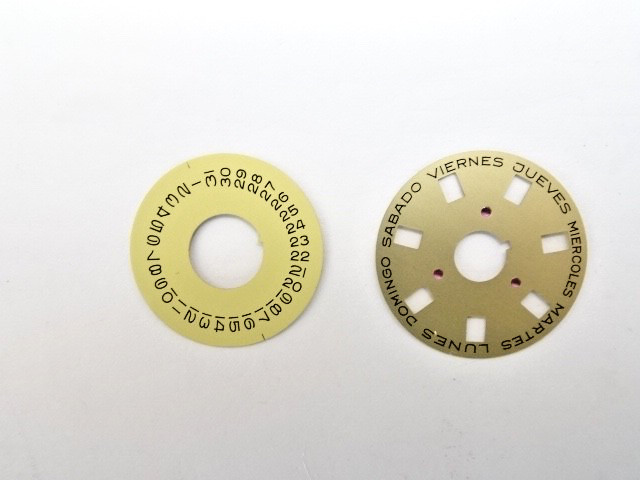 Genuine Rolex 1555 1556 Caliber Spanish Beige Watch Day Date Disc new condition