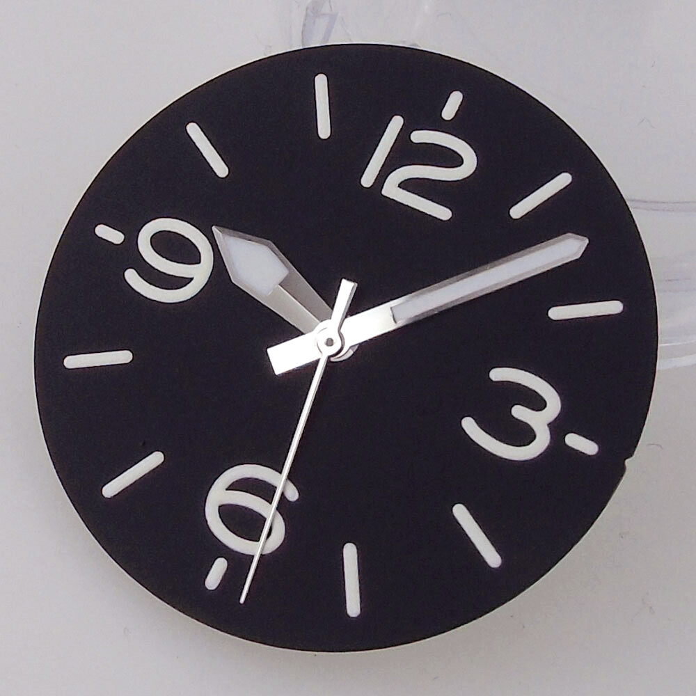 29mm Sandwich Watch Dial Fit Automatic NH35 NH36 ETA2824 PT5000 Silver Edge Hand