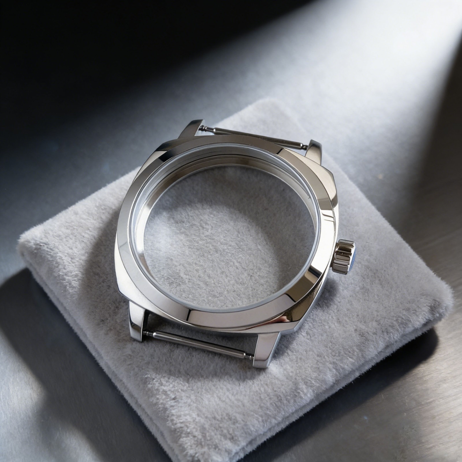 Stainless Steel 42mm Sapphire Glass Watch Case For ETA6497 6498 Sea-gull ST3600