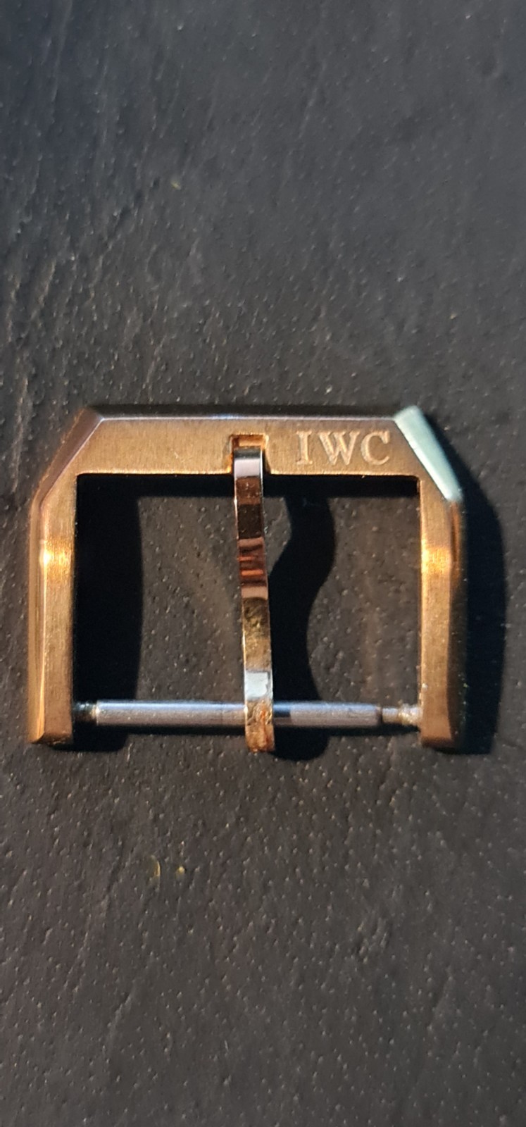 AUTHENTIC IWC 18MM TANG BUCKLE SWISS ACIER INOX ROSE GOLD