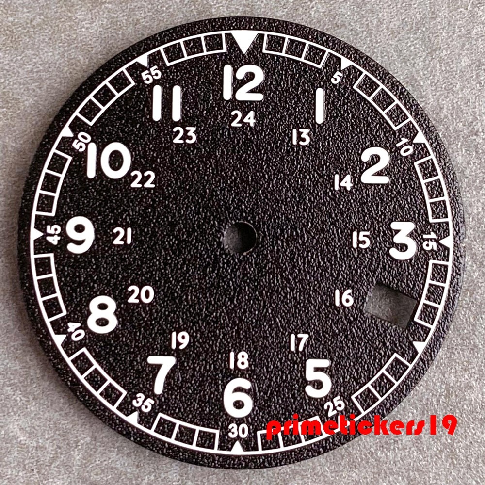 29mm NH35 Watch Dial+Hands Set Luminous 3.8 o’clock Date Window Wristwatch Face