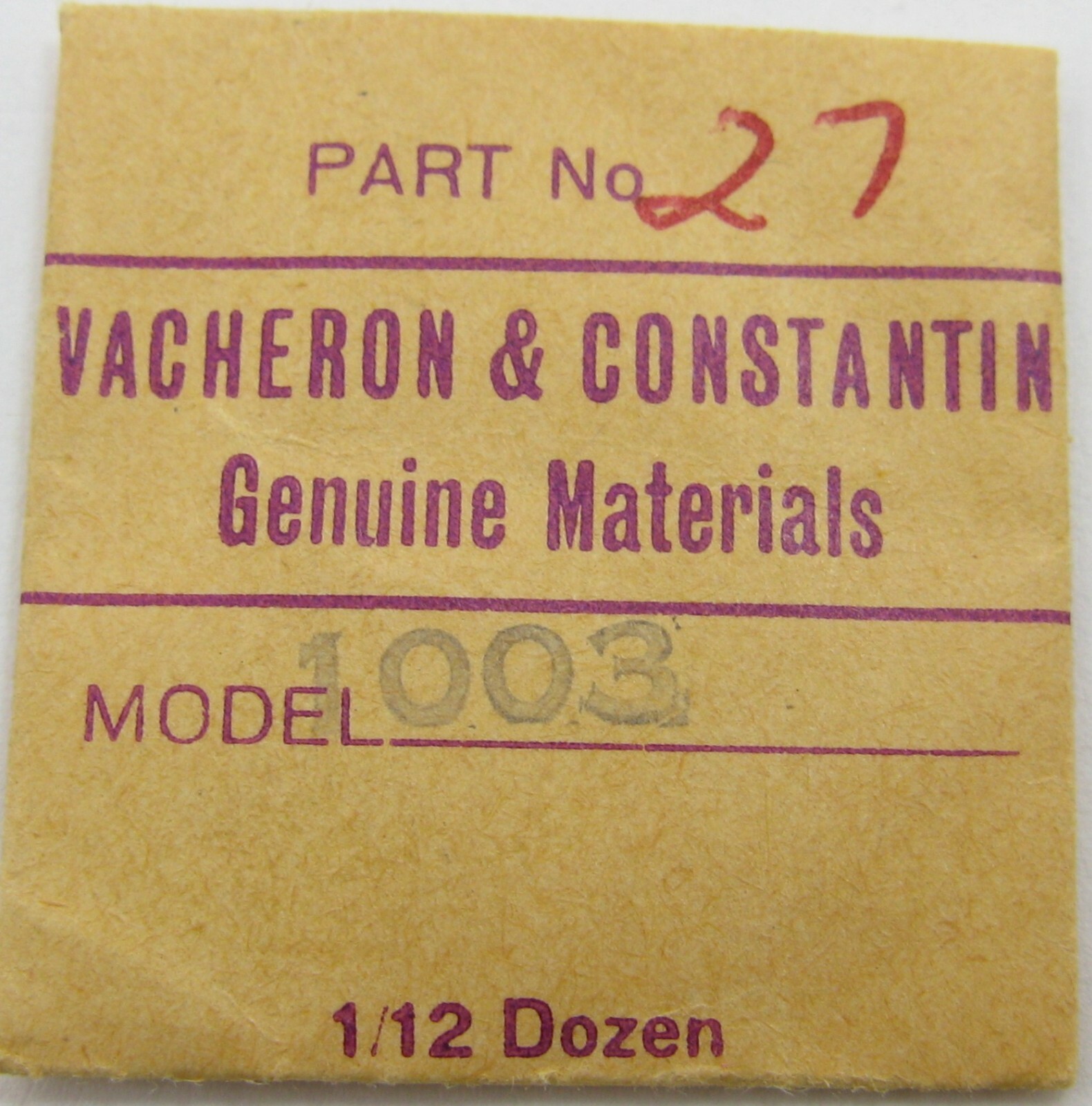 Vacheron Constantin 1003 watch part: ratchet wheel #415 #27