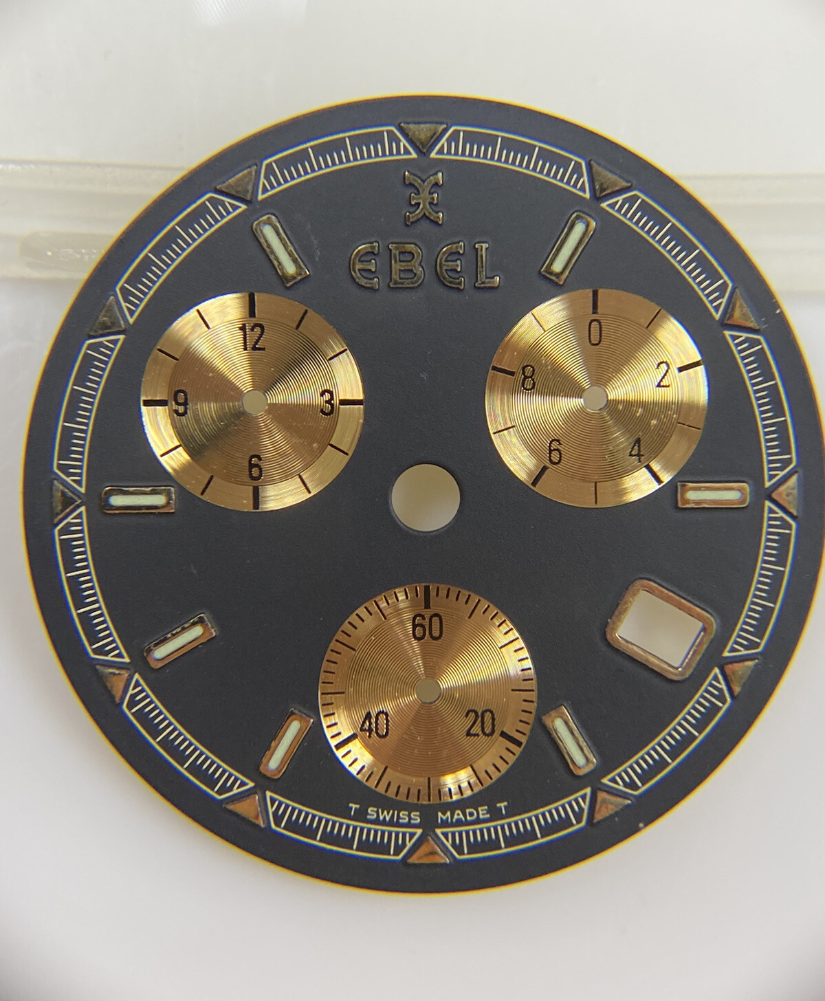 Original Ebel Sportwave E6251641 Black/Gold Chrono 30mm Dial