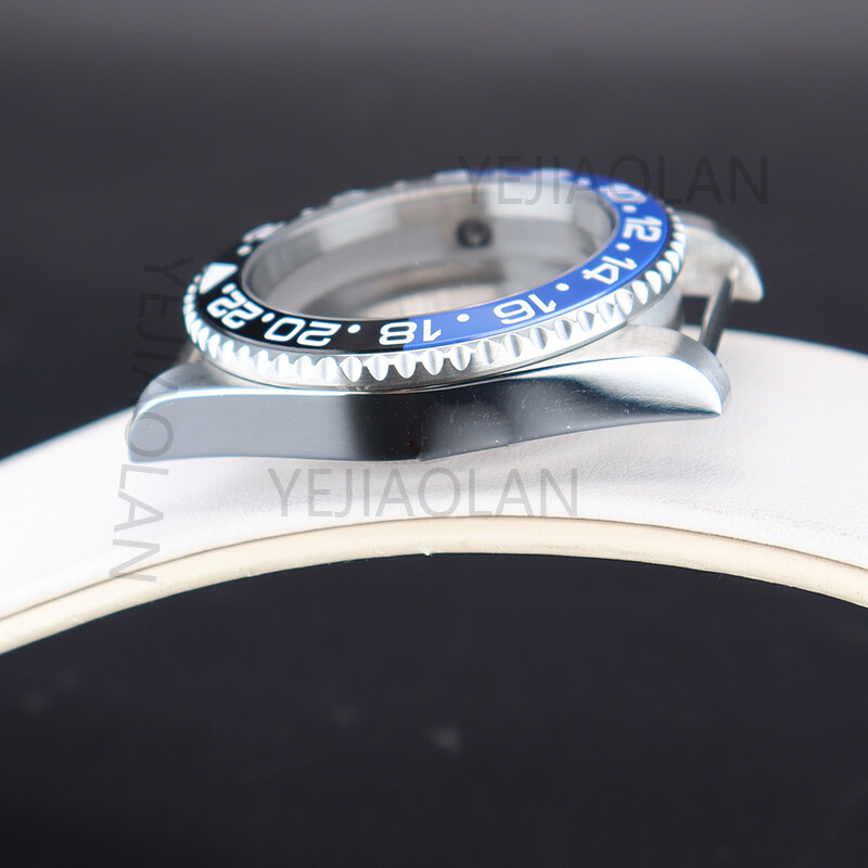 40mm Brushed Watch Cases GMT Ceramic Bezel For Seiko Nh35 Nh36 Eta 2824 Movement