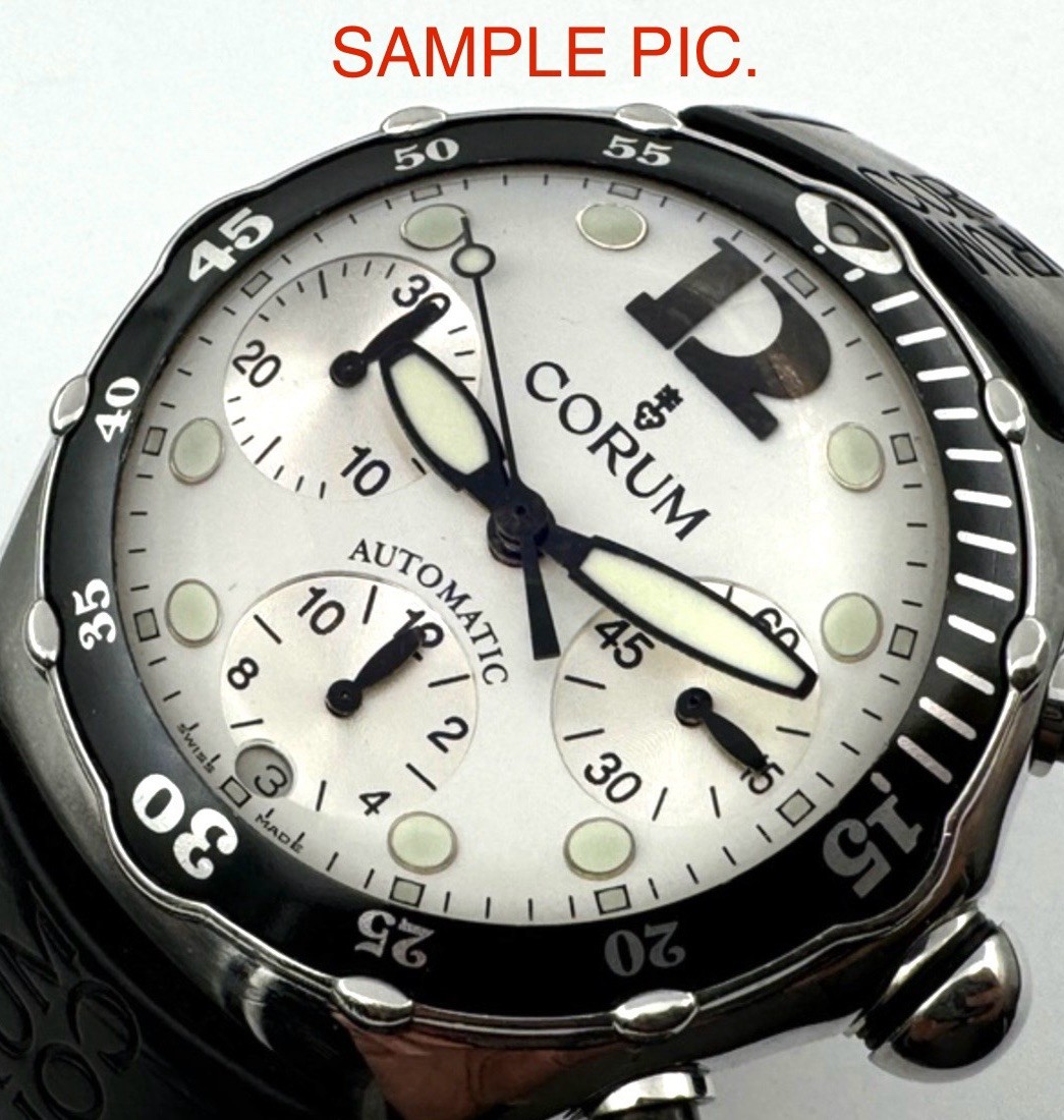 New Genuine Corum Bubble 285.180.20 Eta 2892A2 Chronograph Black Luminous Hands