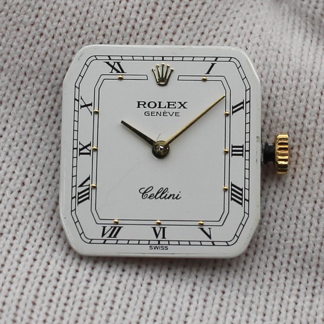 Rolex Cellini 1601 20 mm White Roman Dial Hand-Wind Unisex Watch Movement