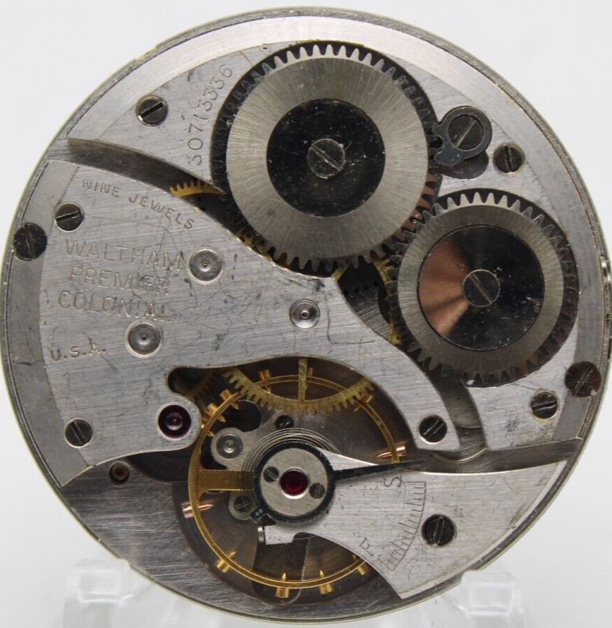1941 WALTHAM PREMIER POCKET WATCH MOVEMENT 30713336 GRADE 209 12s 9j (EO)