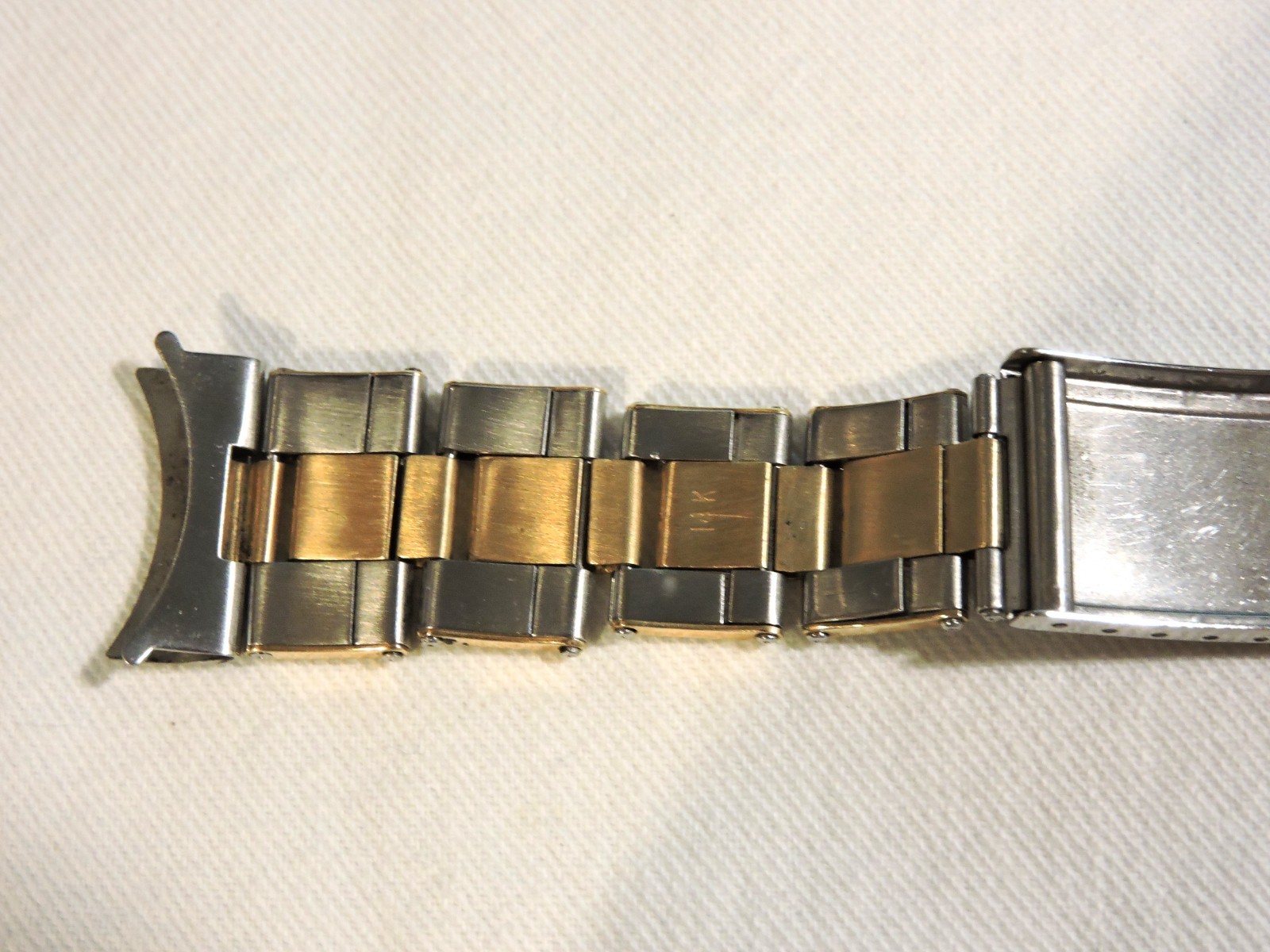 Rolex U.S.A. C & I Vintage Rivet Band 14K GOLD/Steel 20mm from 1950’s VERY RARE!