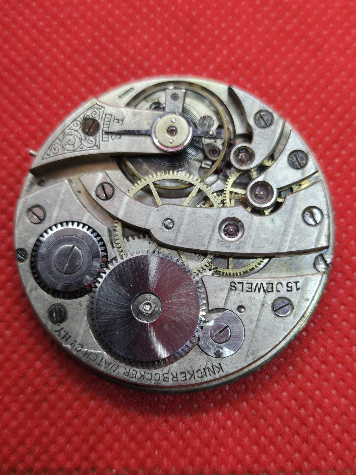 Hi-Grade Knickerbocker 15J Watch Movement 39.8mm Swiss Running STRONGLY! 3F