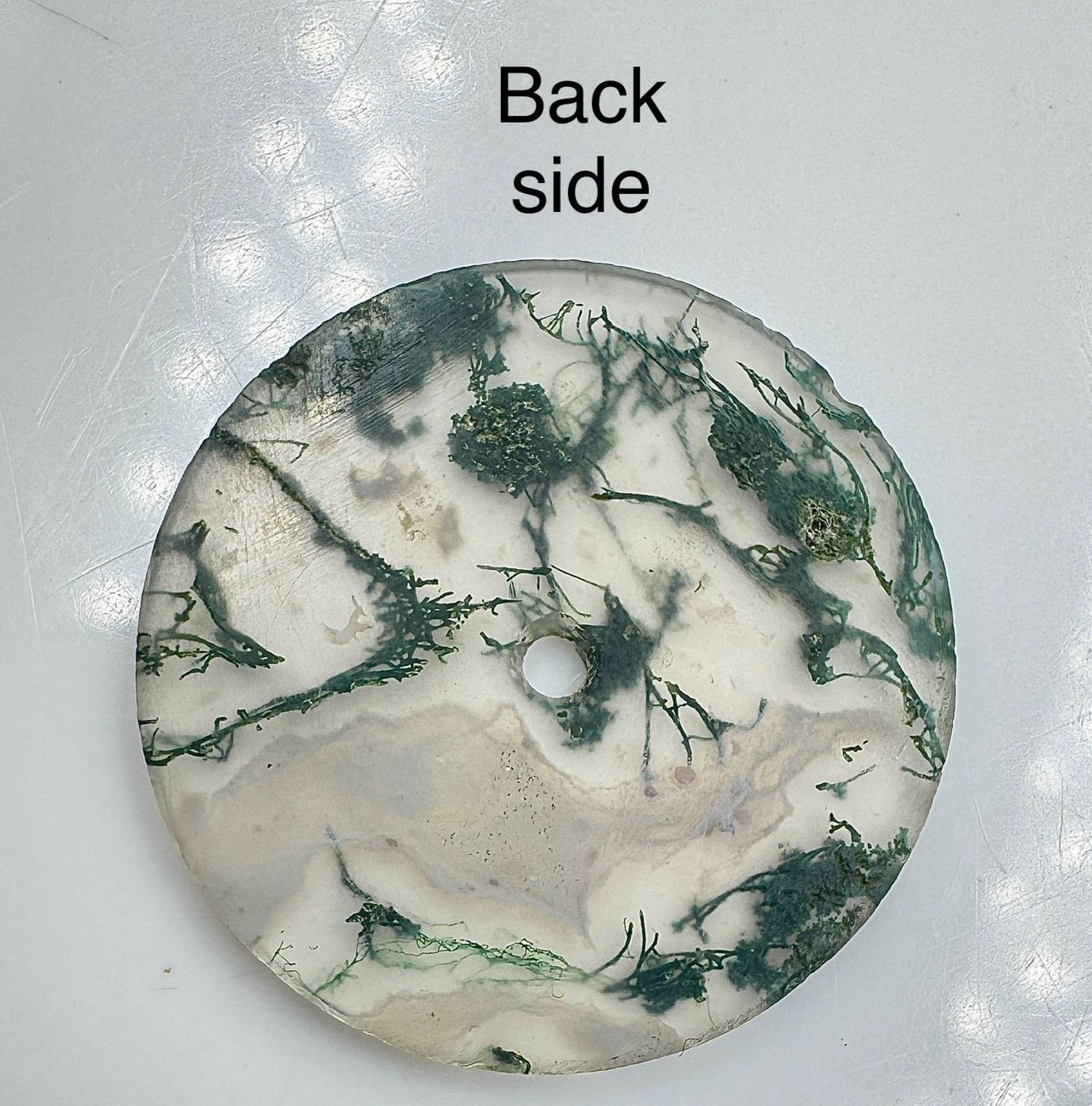 Natural Moss Agate Watch Dial: 24.5 mm Green Gemstone GMC-611