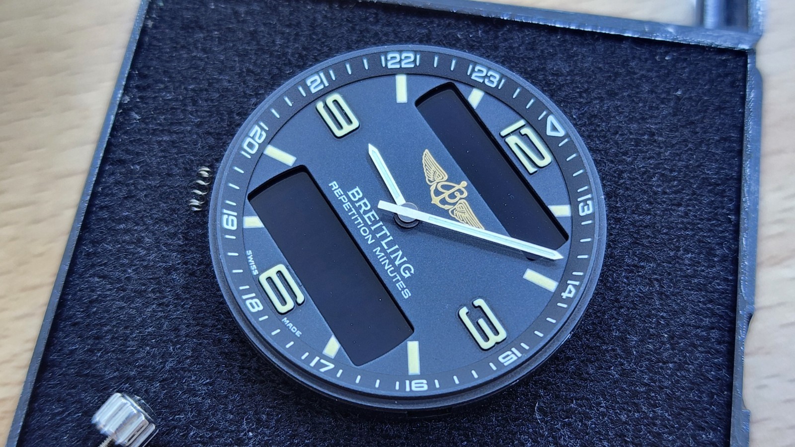 Breitling Aerospace E10.391 Digital Watch Movement With Black Dial
