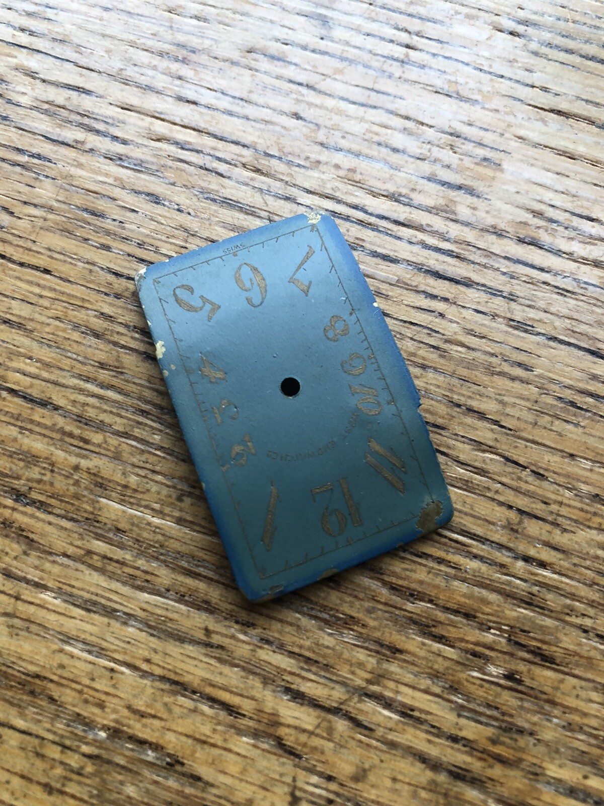 Vintage 1920’s West End Exploding Numerals Rectangular Wristwatch Dial