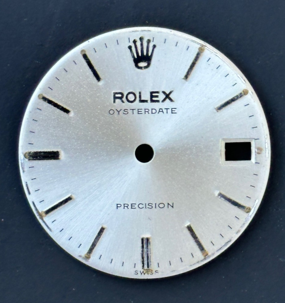 Vintage Rolex Oysterdate Precision Watch Dial For 6466 Swiss Only Dial