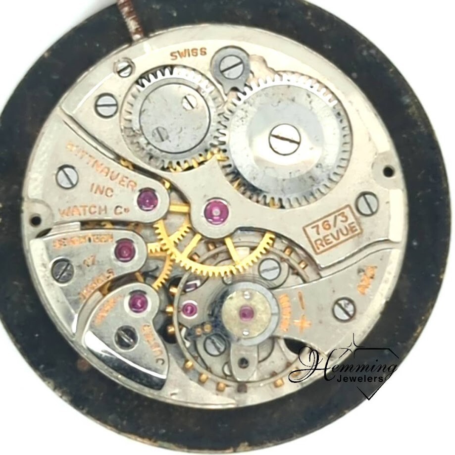 Wittnauer 17J Revue 76/3 Wrist Watch Movement; Not Working; Parts/Repair As Is