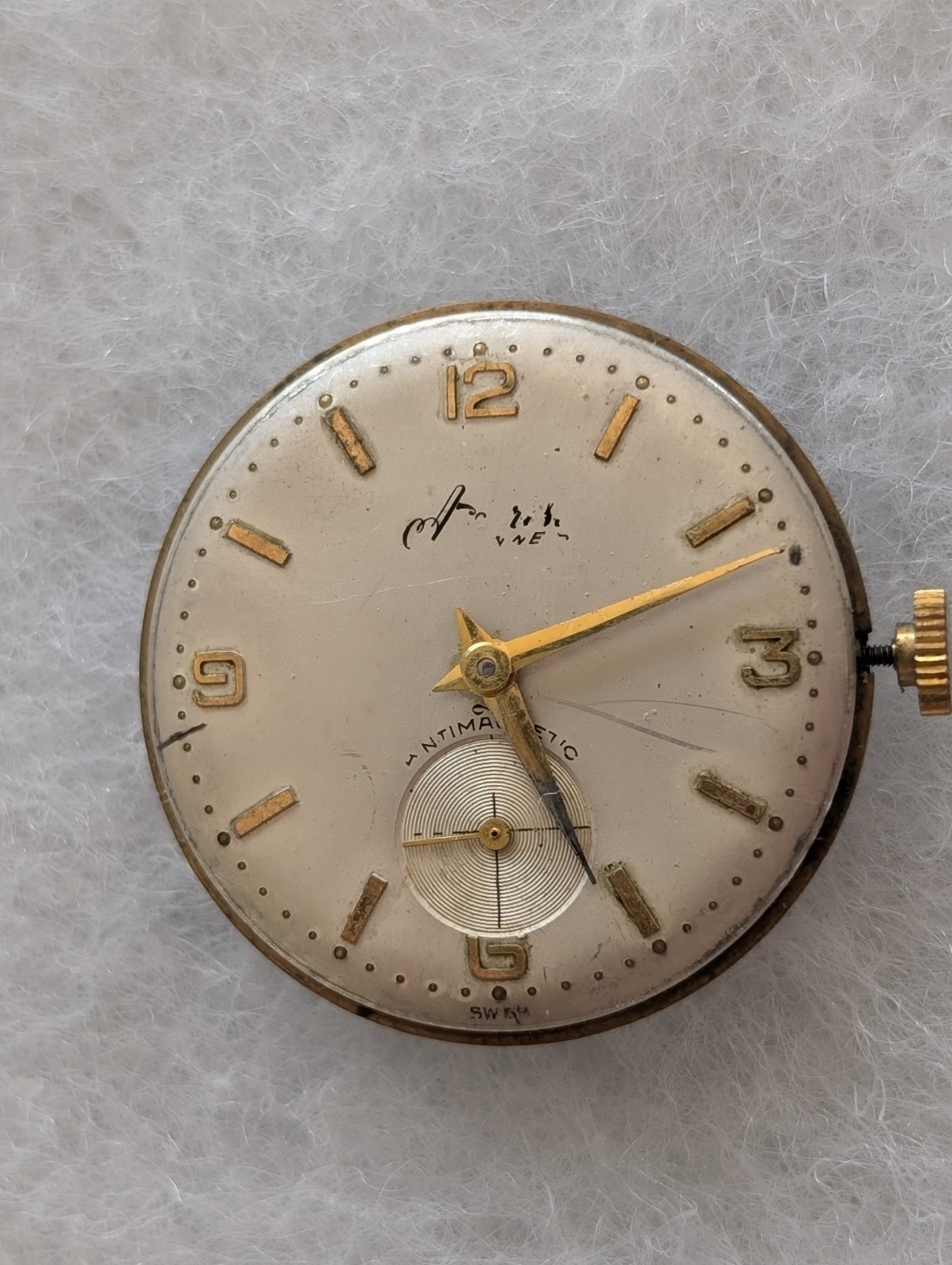 Vintage AS 1002/984 21J Mechanical Watch Movement (Runs)