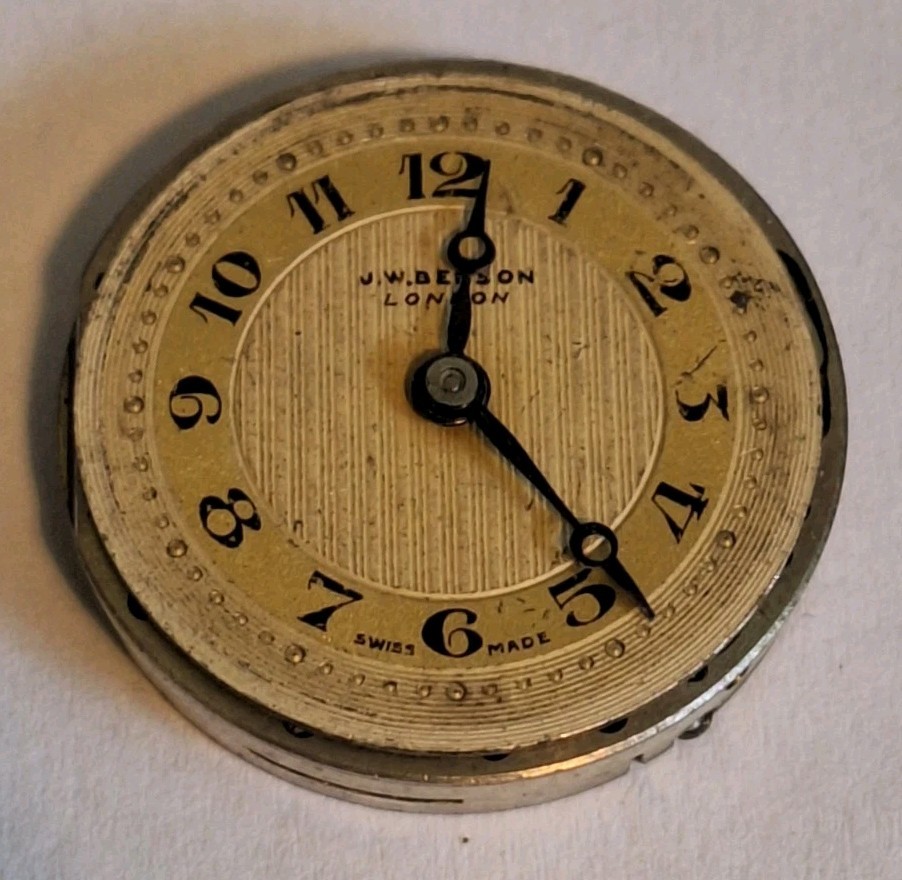 Vintage J.W. Benson 15 Jewels Mechanical Watch Movement (Balance Is Okay)
