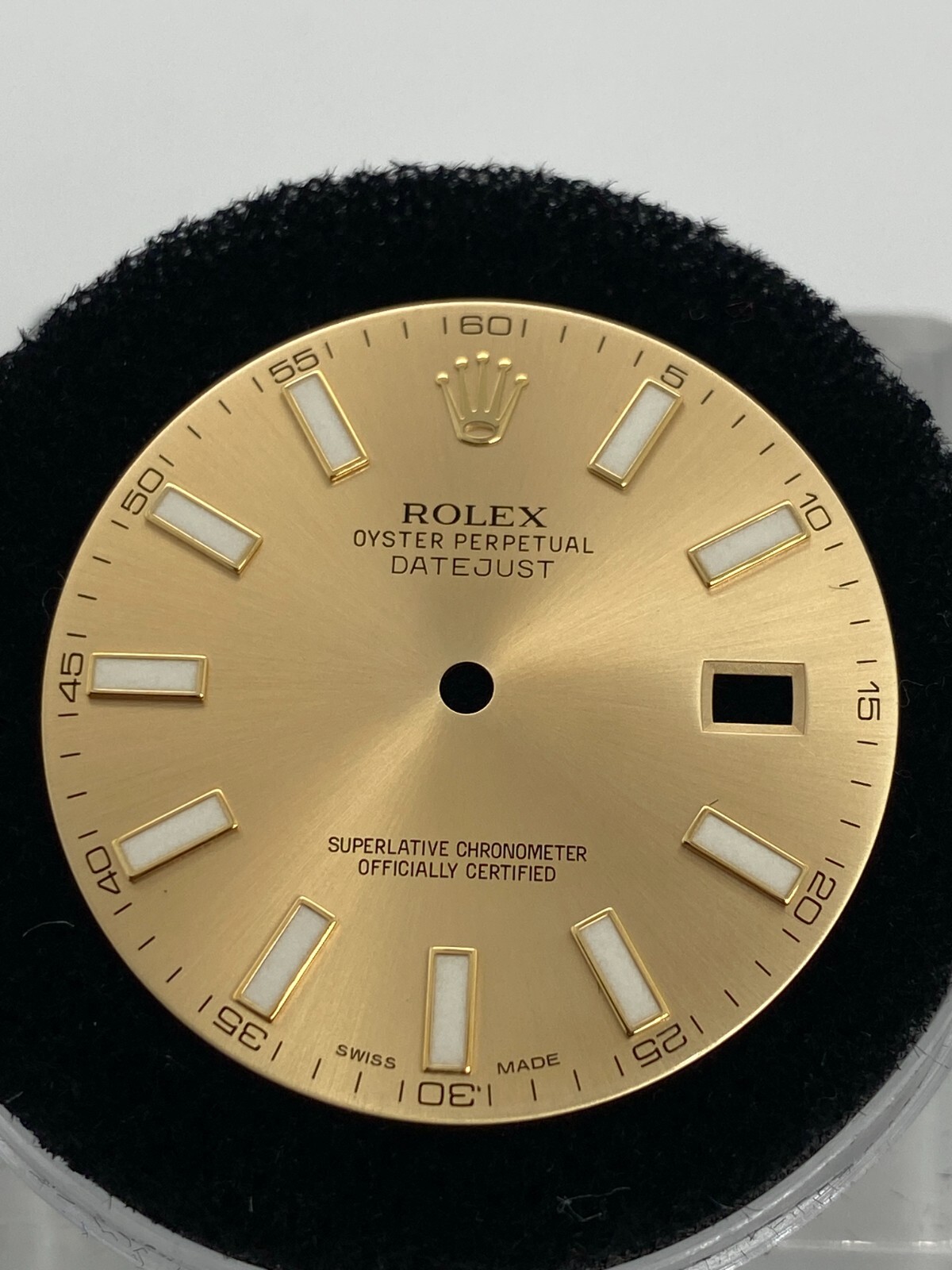 Genuine Rolex Datejust 41mm Dial champagne w/ Gold Big Index 116333