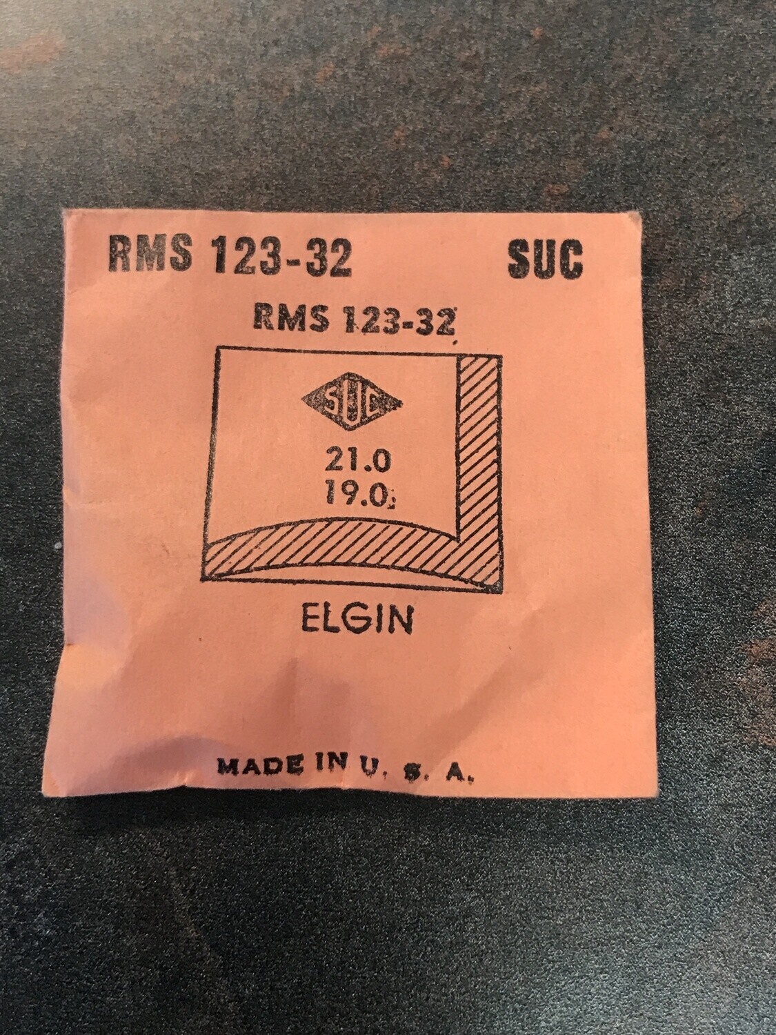 SUC Rocket Crystal RMS 123-32 for ELGIN 21.0 x 19.0mm – New