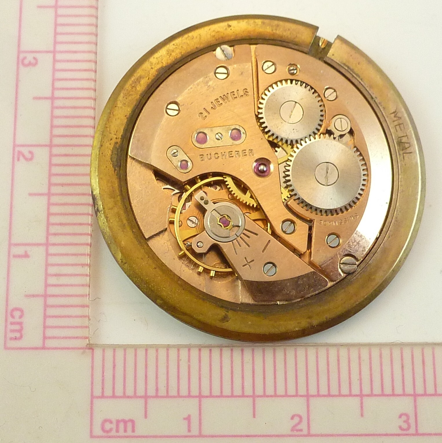 Bucherer 4200 Wrist Watch Movement – Good Balance – Parts / Repair