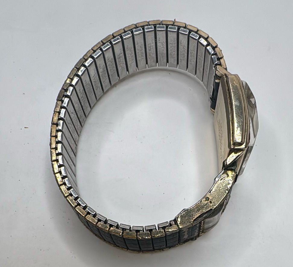 Benrus 10K Gold Filled Vintage Mens Wristwatch Speidel Band 1953 Calendar Featur
