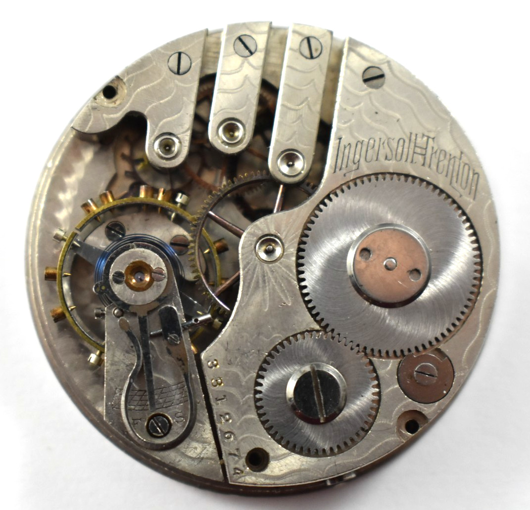 Vintage Ingersoll Trenton 16s OF Pocket Watch Movement lot.ed