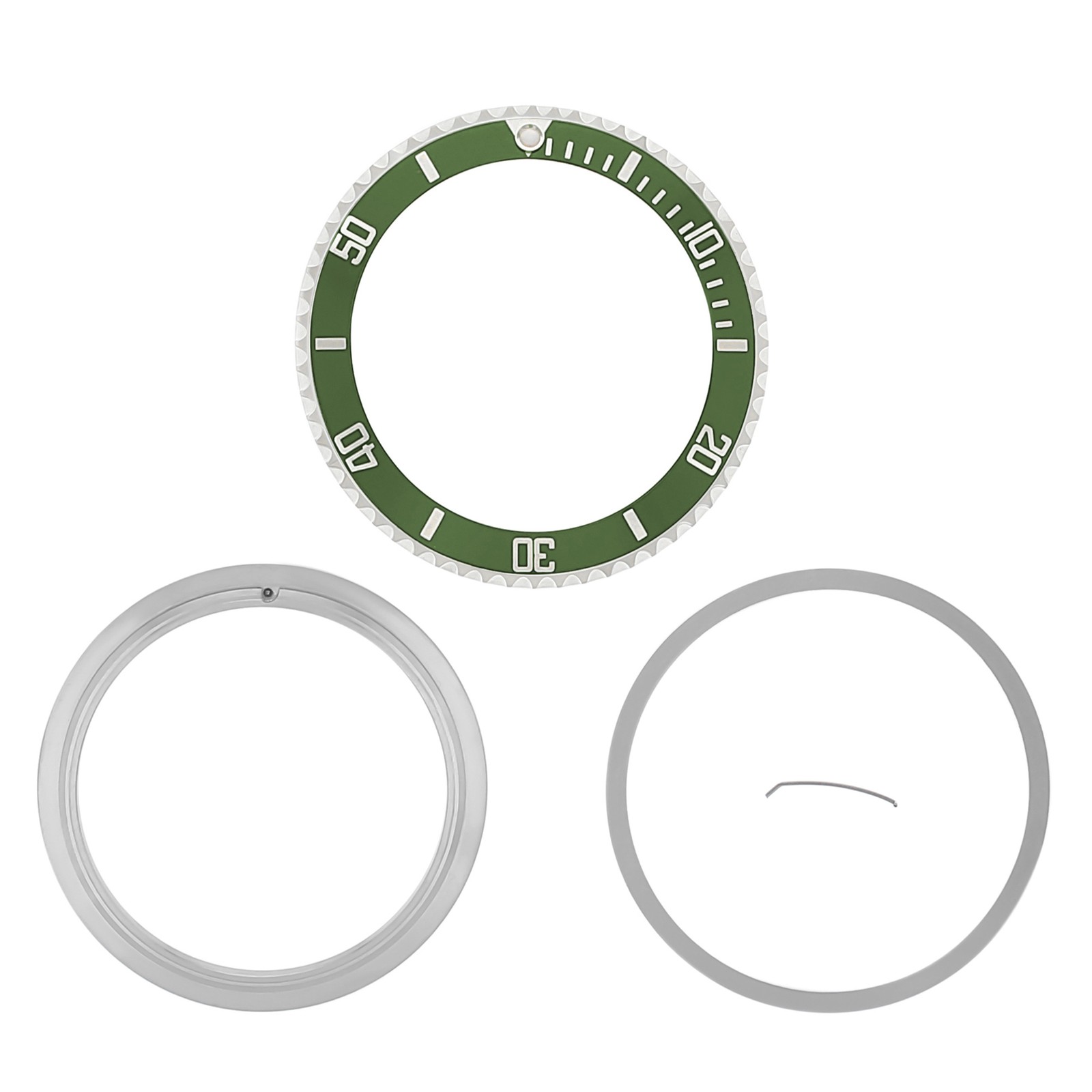 Bezel, Insert, Retaining Ring For Rolex Submariner 16610, 16800 Green Hulk