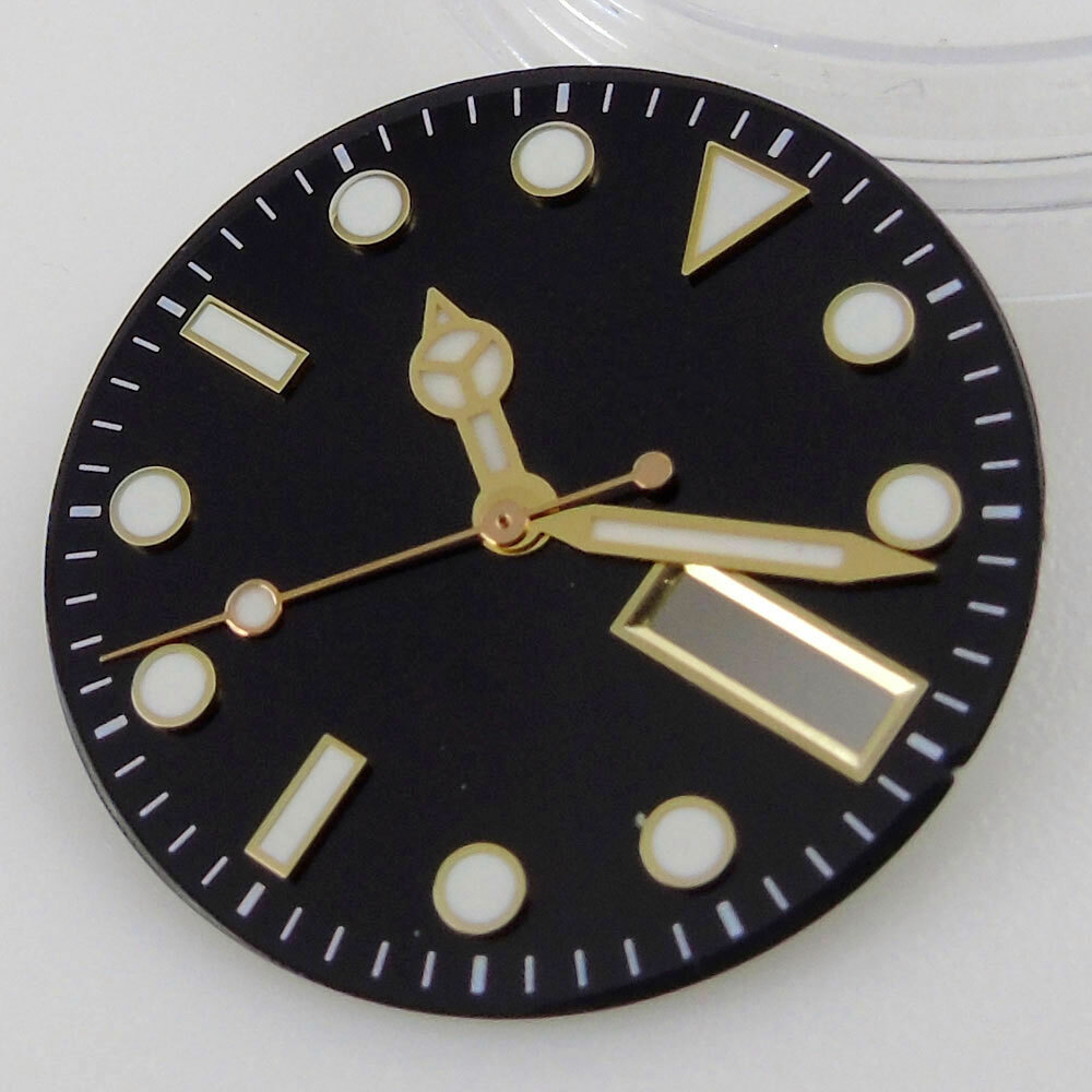 BLIGER New Sterile Sunburst 29mm Steel Black/Blue/Green/Gold Watch Dial Hand